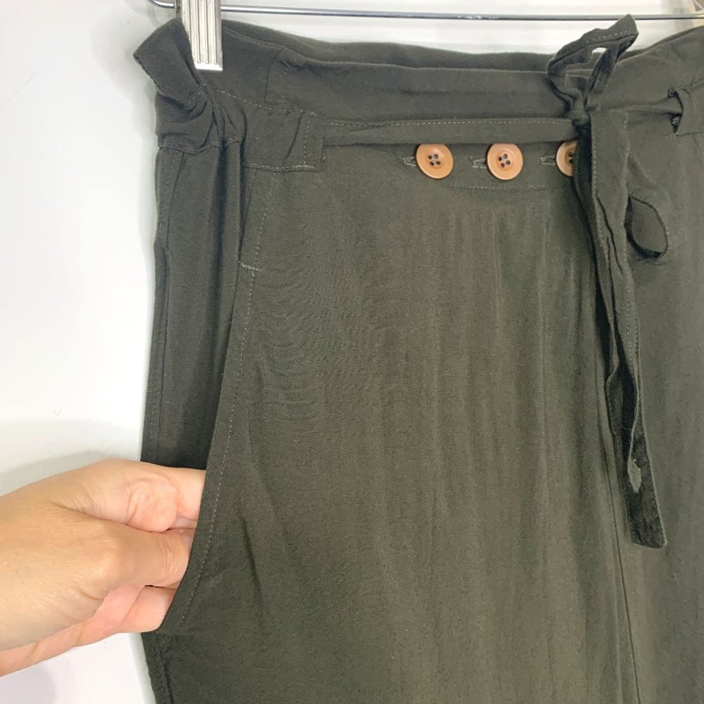 PHARAOH COLLECTION Military Green Thai Pant Sz 1 - Picture 4 of 11